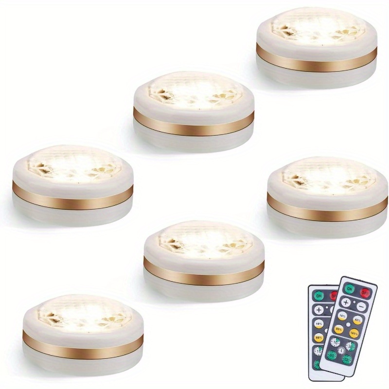 Yiliaw Rechargeable Puck Lights With Remote & Motion Sensor – Under Cabinet Lighting In 19 Colors, Timer, Group Control, 1200mAh Battery, 3-Pack For Kitchen, Closet, Stairs
