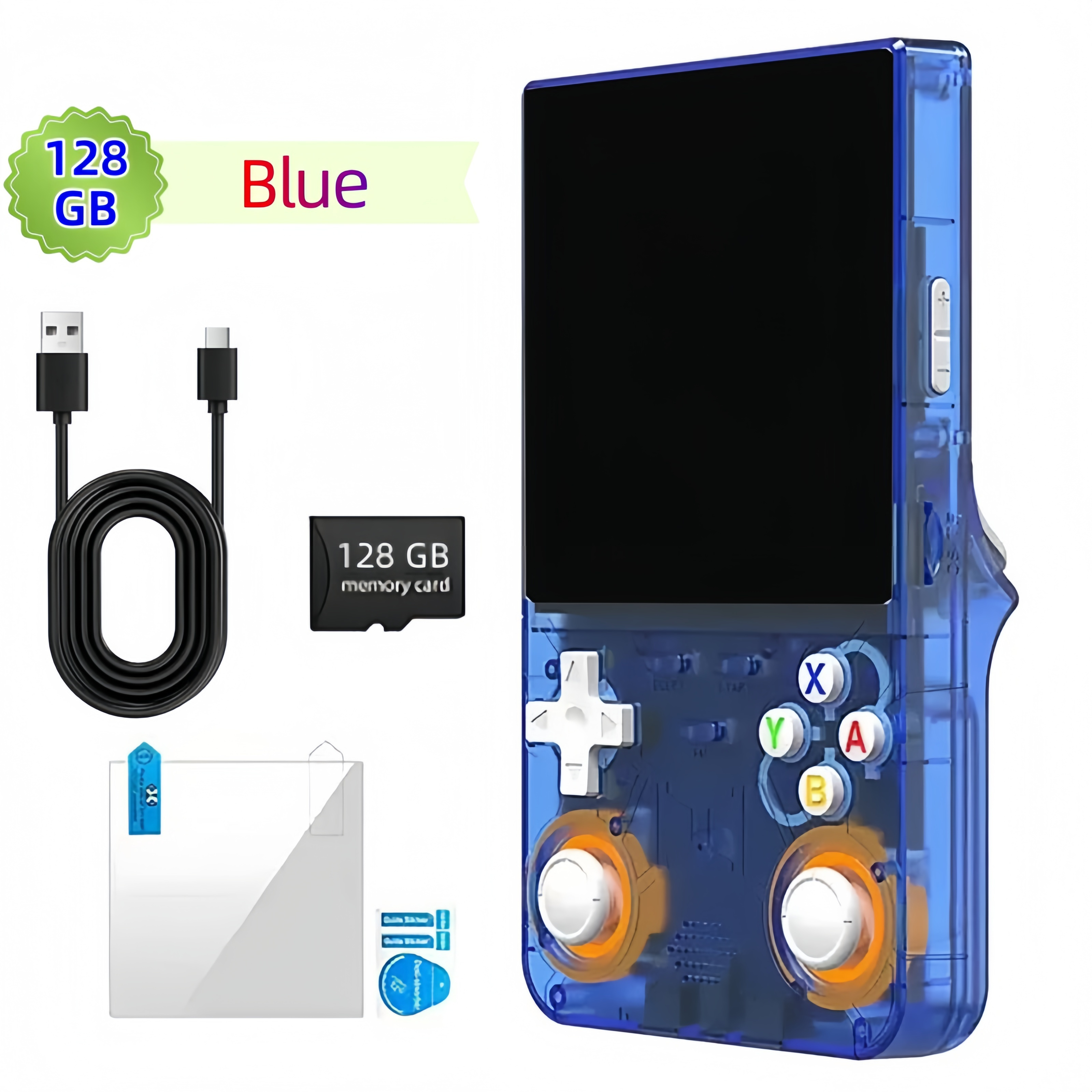 2025 Upgraded R36 Ultra Portable Handheld Game Console with 64GB/128GB Built-in Storage, 4-Inch IPS Full HD Screen, Dual Joysticks & 7-Color Options, Long Battery Life, Classic Entertainment Experience - Perfect Gift for Halloween & Christmas, Game Console for Android, Playful Design, Durable Construction