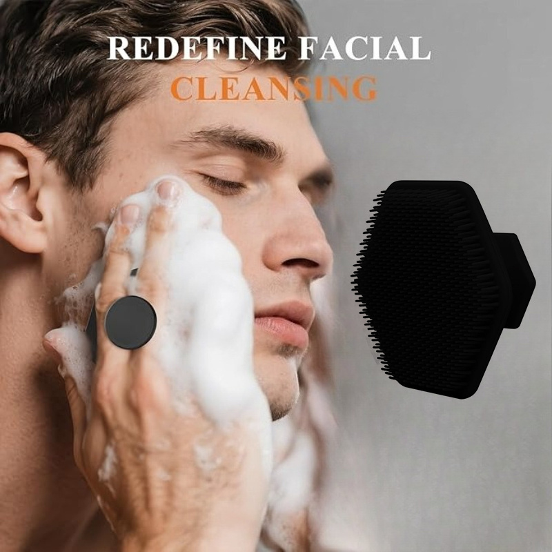 TEMU Cisily Men's Facial Scrubber Suitable For Removing Dead Skin & Deep Cleansing Massager, Gentle Exfoliating Pad With Non-irritating Suitable For
