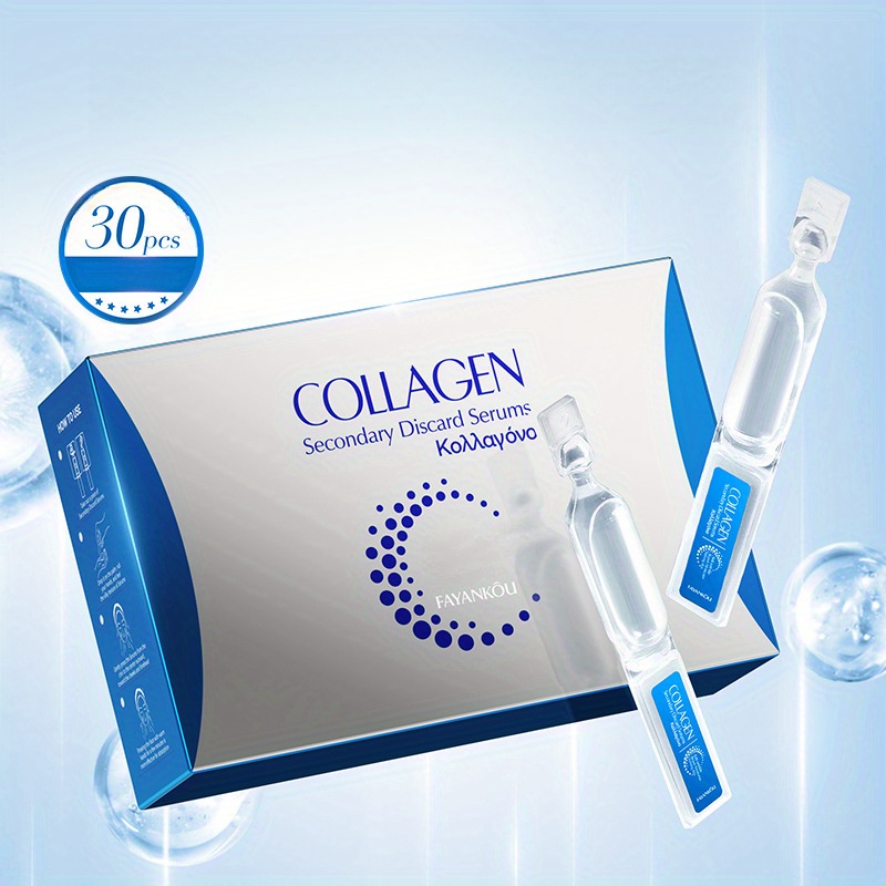 30pcs per box of collagen serum, ampoule essence that   hydrates and   the skin,   in portable packaging, is fine and   absorbed, making it a perfect gift Product details 1