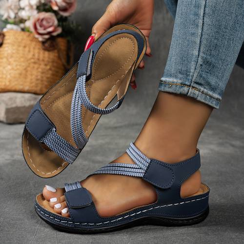 affordable womens summer fisherman sandals adjustable ankle strap open toe platform wedge shoes high quality casual outdoor beach sandals low heel comfortable suitable for outdoor vacation and daily wear vintage style fashionable design