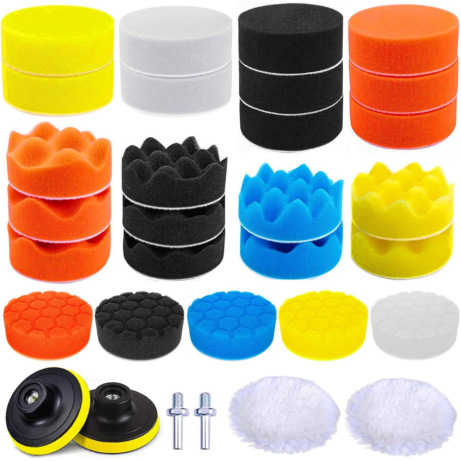 

31pcs Nylon Polishing Accessory Set, Charging Screwdriver, Heavy-duty Polishing Pads, Strong Cleaning Performance, Compatible With All Types Of Angle Grinder Polishing Attachments