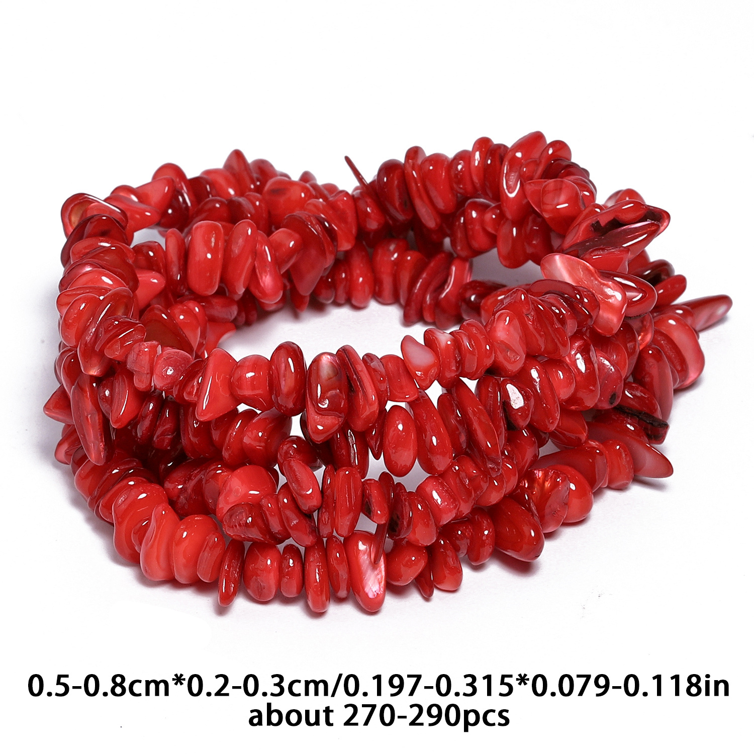 E-shop Rote Naturstein-Perlen aus unregelmäßigem , exquisite lose Abstandsperlen, geeignet für die Schmuckherstellung DIY, wunderschöne Armbänder,