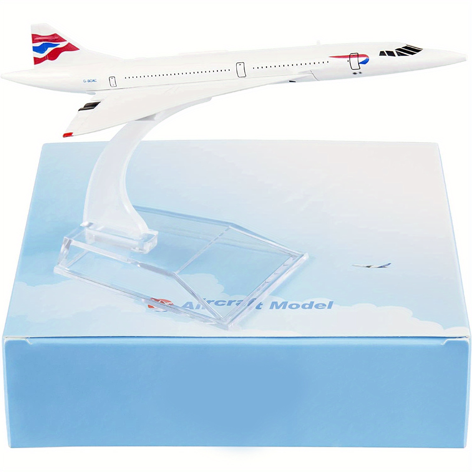 TEMU Aviation Aircraft Model 1:400 Scale British F-bvfb Concorde Airplane Model Aircraft Kits Model For Collection Gift