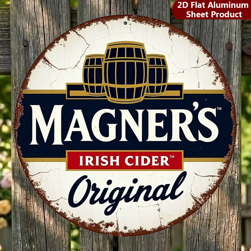 TEMU 2d Flat, 1pc, Irish Cider Round Sign, Vintage Decorative Plaque, Vintage Design Porch Decorations, Wall Decorations, Home Decor, Room Decor,