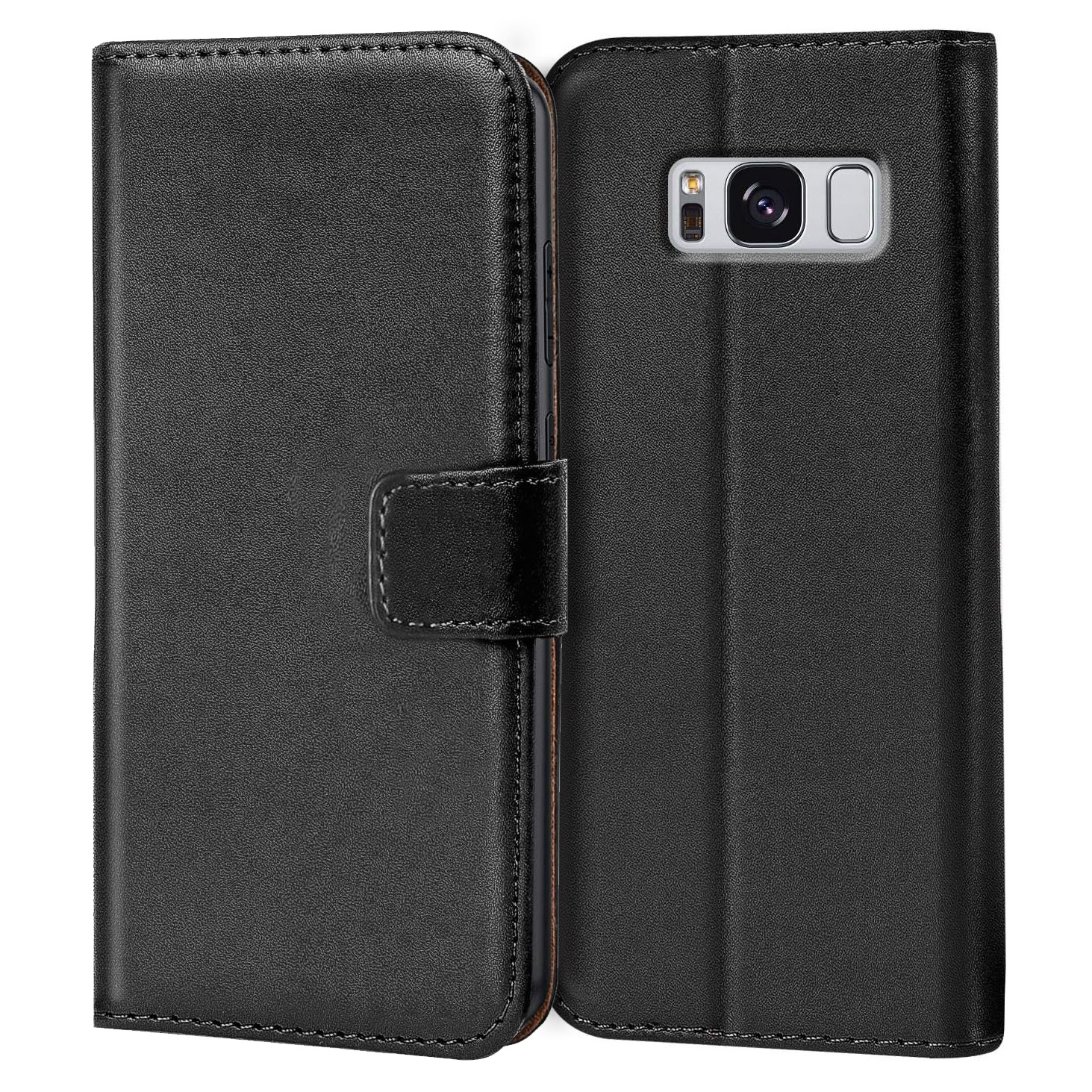 TEMU Phone Case - For For Galaxy S8 Mobile Phone Cover, Book-style Wallet Case, , Made Of Faux Leather, Includes Card Slots And Stand Feature, Color: