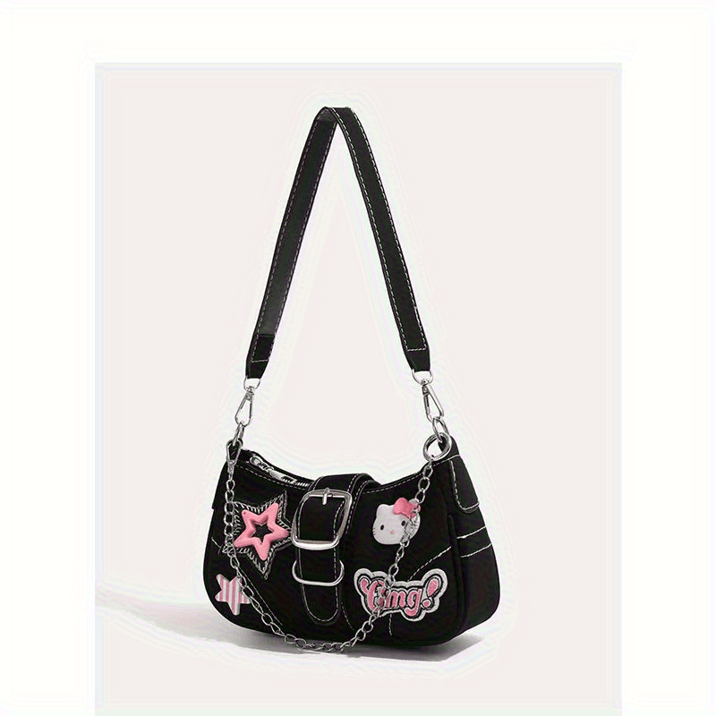 Image of Y2k Black And Block Crossbody Bag