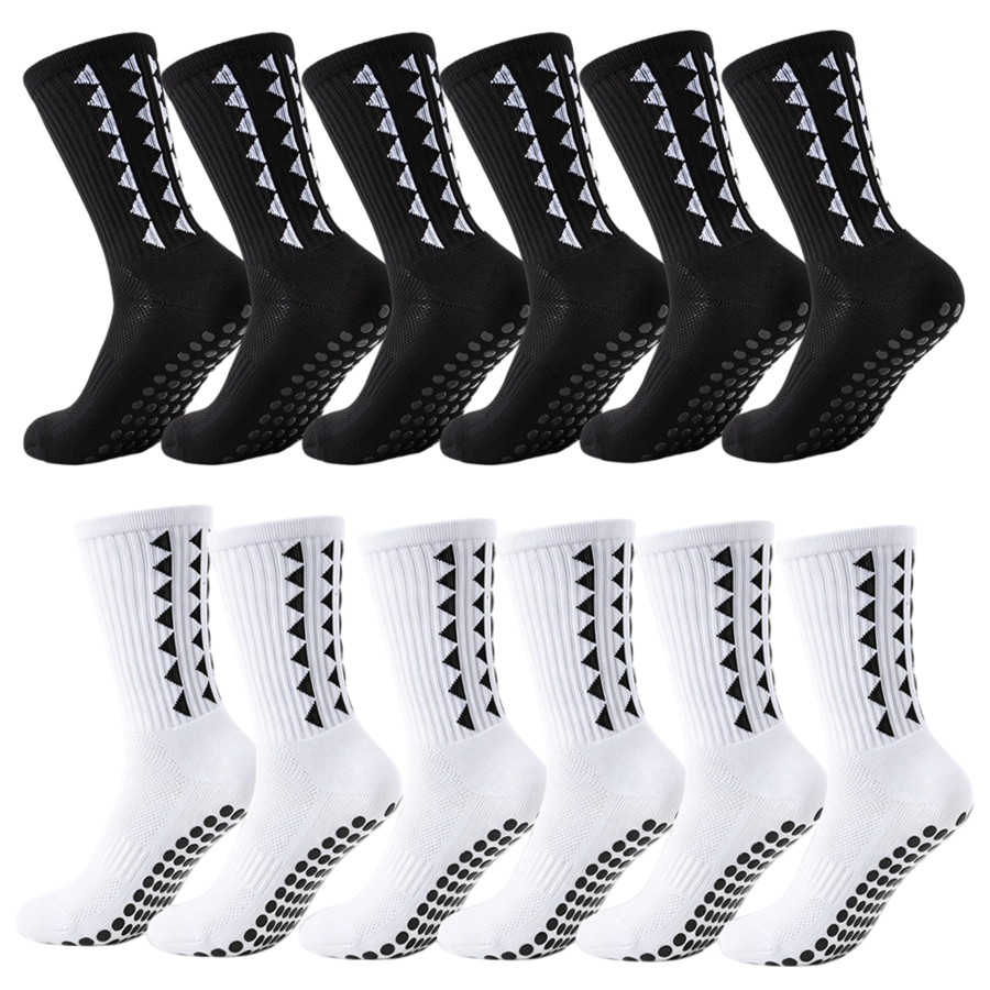 TEMU 12 Pairs Men Women Field Sports Socks Non-slip Grip Function Football Additions Football Basketball Baseball Soccer Running Hiking Tennis