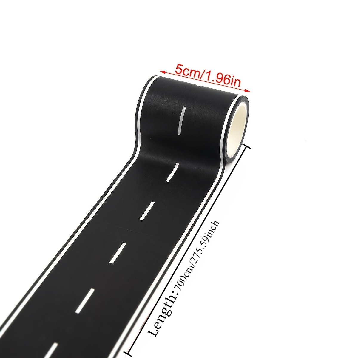 TEMU 1 Roll Of 375.6-inch Easy-tear, Traceless Track Tape, Adhesive, Convenient For Roll Packaging, Black And , Projects And Party Decorations.