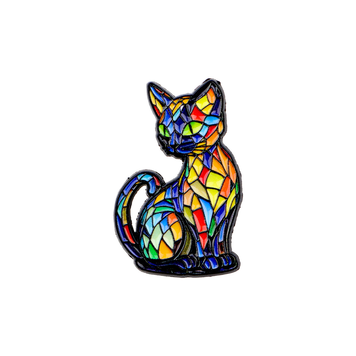 1pc Cute Cat Lapel Pin | Enamel Pin Briefcase Badge, Jewelry Accessory, Alloy With Silicone Back