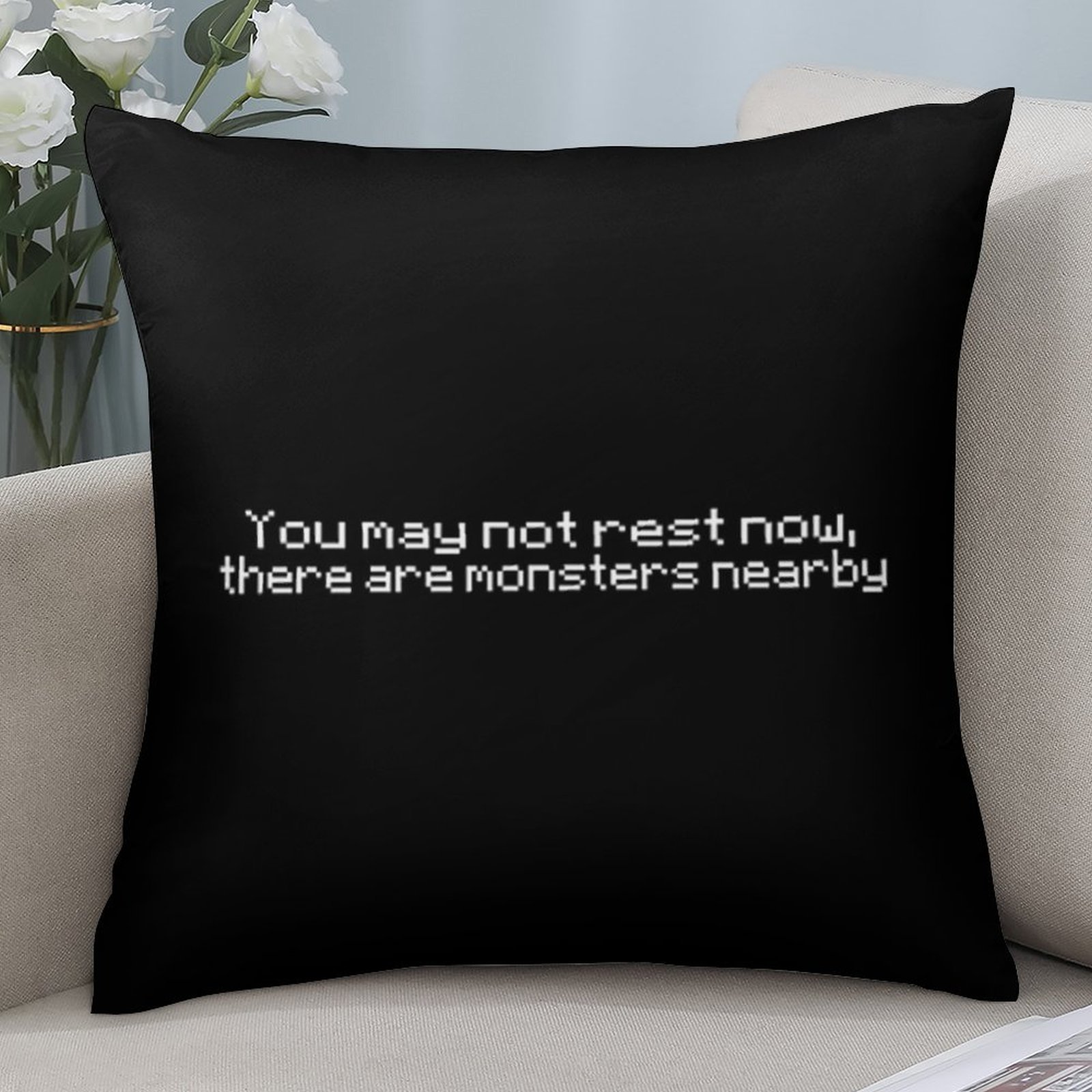 TEMU 1pc Pillowcase, Gothic Horror Theme Design Cushion Cover, Soft Comfortable Polyester Short Plush Fabric, Single-sided Print, Options: 18x18