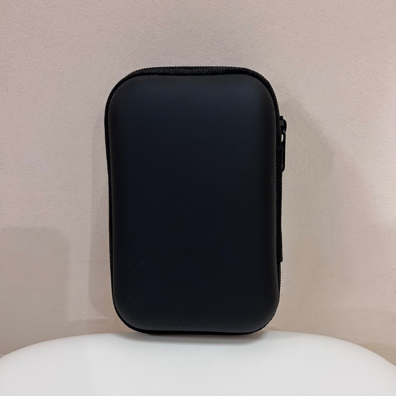 1pc EVA Headphone Storage Bag with Zipper - Portable Wireless Earbud Case & Cable Organizer, Durable Plastic, Mixed Color Shell