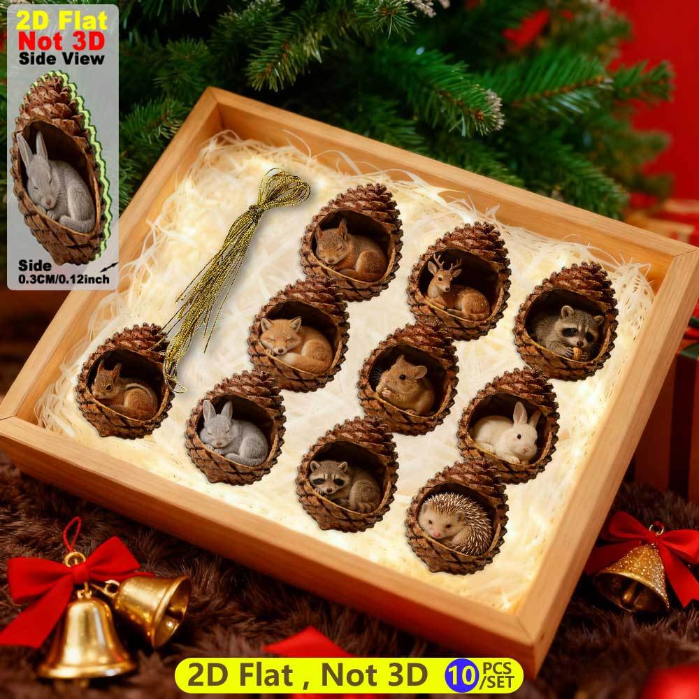 TEMU 2d Flat, 2d Flat 10pcs Wooden Hanging Ornaments, Suitable For Spring 2026, Eid, Ramadan, And Easter Decorations. Perfect For Decorating Your