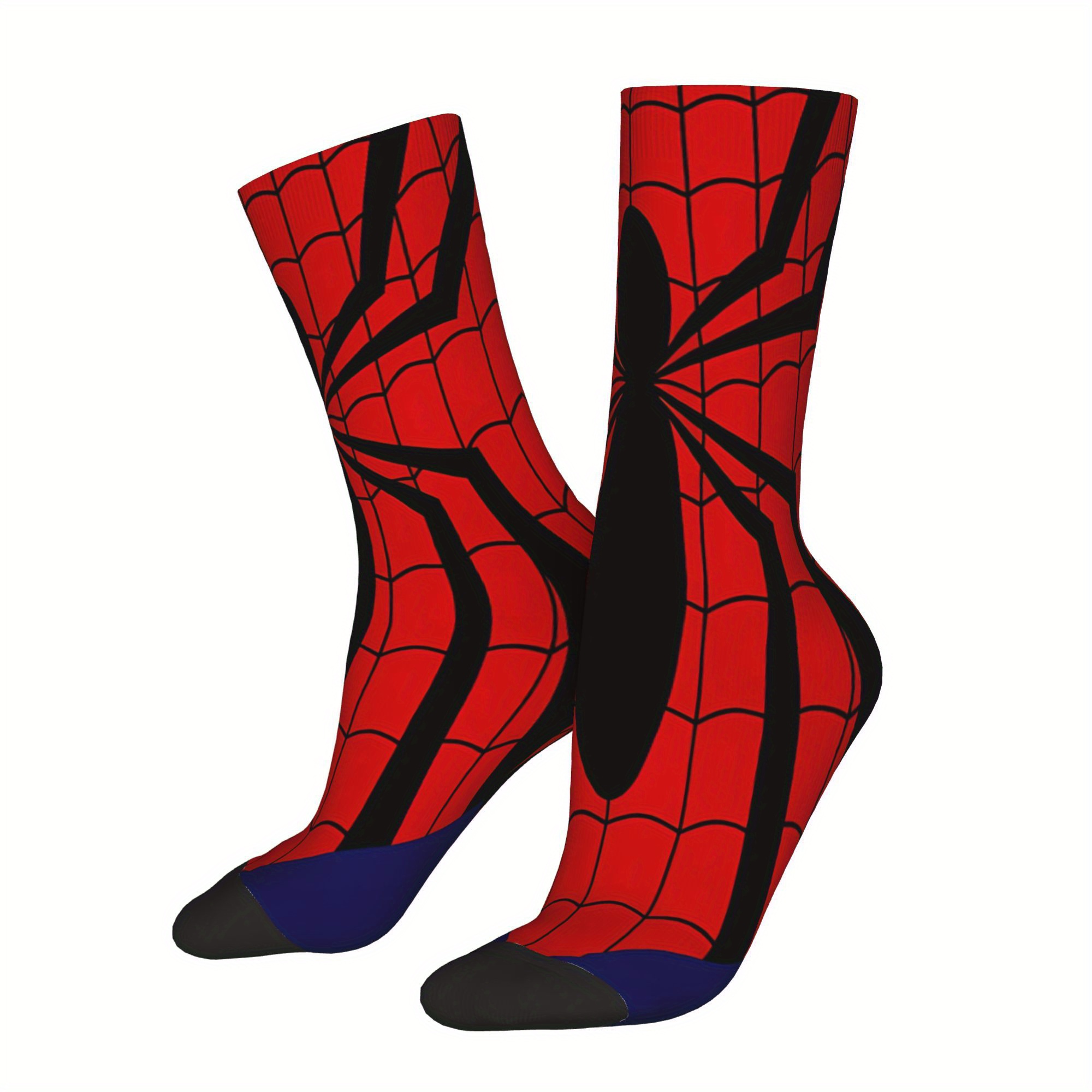 TEMU Spider Sock Printed For Man Polyester2d Print Design