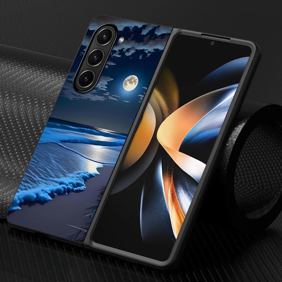 TEMU Phone Case - Phone Case Compatible With For For Galaxy , Z Fold4, Z Fold3, Z , , And Z Fold Models 7, 6, 5, 4, 3 In Moon Design