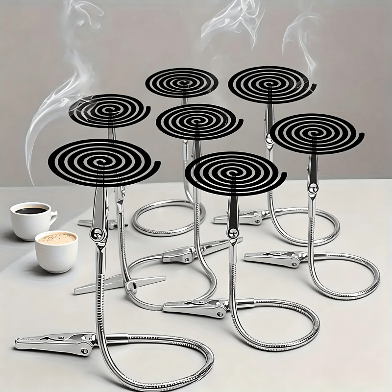 6pcs Metal Adjustable Double-ended , Portable Coil Holder Heat Resistant For Indoor Outdoor Camping, -on Incense Coil Stand