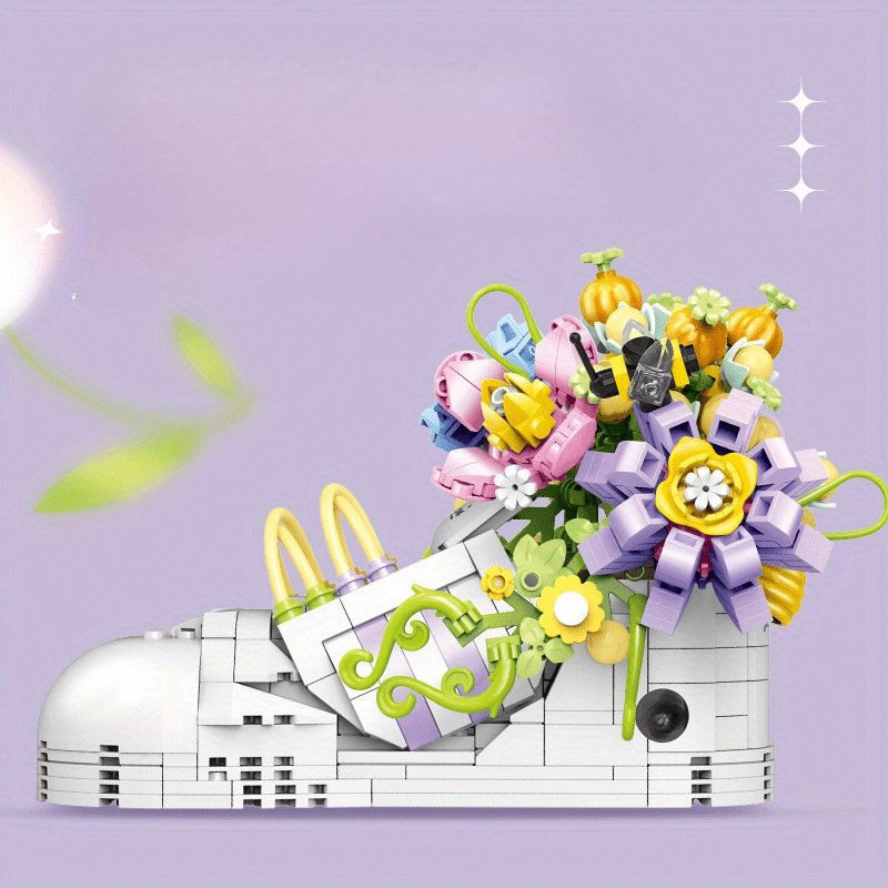 749pcs Flower Shoes Detailed Creative Building Blocks Toy Set