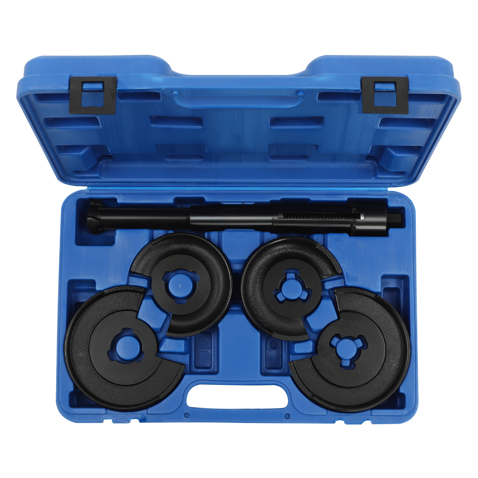 TEMU 5pcs Spring Compressor Tool Kit For Car Shock Absorber And Strut Removal Heavy Duty Steel Construction With Safety Lock Mechanism