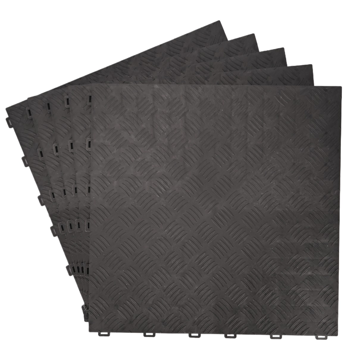 20pcs Of Pvc Interlocking Garage Floor Tiles | 15.7inx15.7in Rubber Brick Anti-slip Mat, Durable Workshop Floor, 18mm Thick - Ybaymy