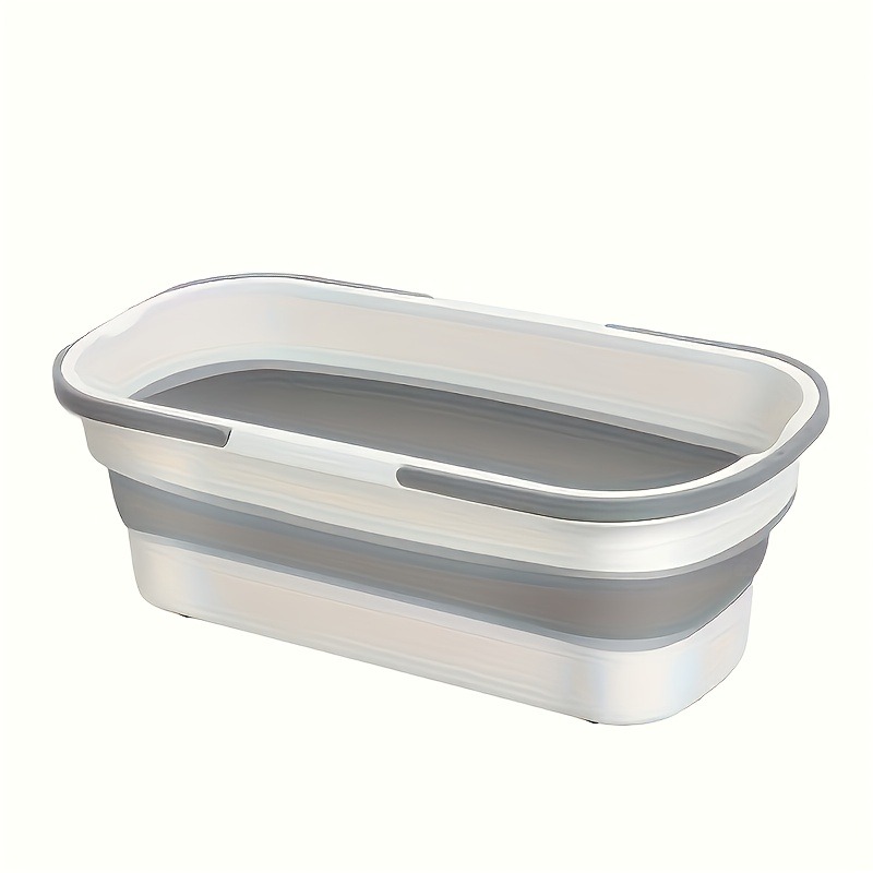TEMU Portable Folding Bucket - Heavy-duty Collapsible Water Bucket Suitable For Rv, Camping, Travel & Emergency Use - Space-saving Plastic Bucket For