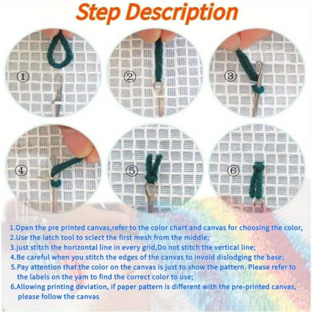 Large Jellyfish DIY Latch Hook Rug Kit for Home Decor