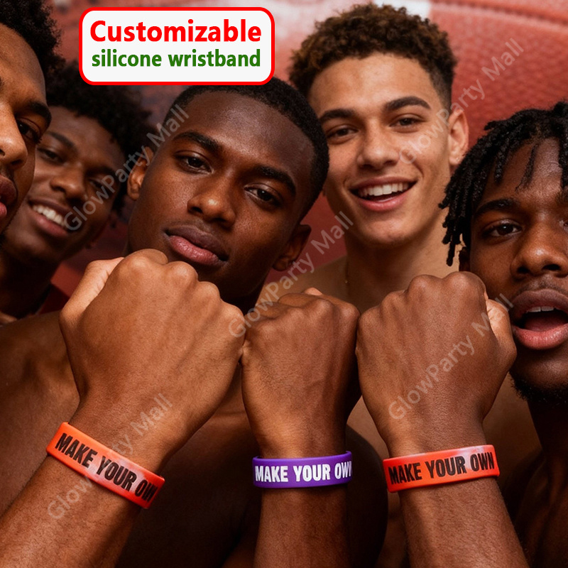 69pcs Customizable Mixed Color Wristbands, Gift for Couples & Friends
