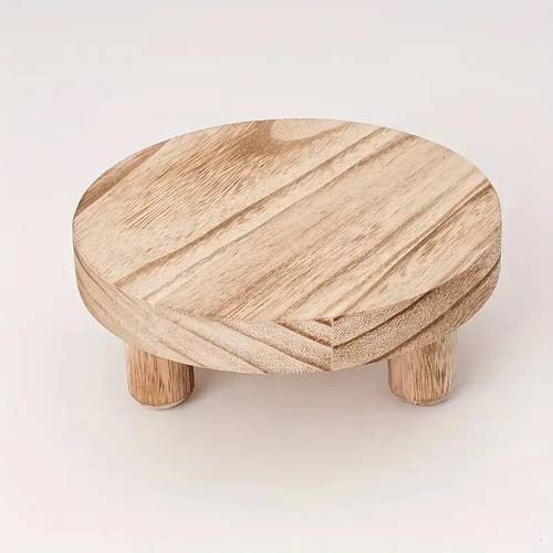 recycled wood plant stand leg sturdy indoor outdoor stool with natural minimalist round plant display for potted plants suitable for home garden recycled wood furniture