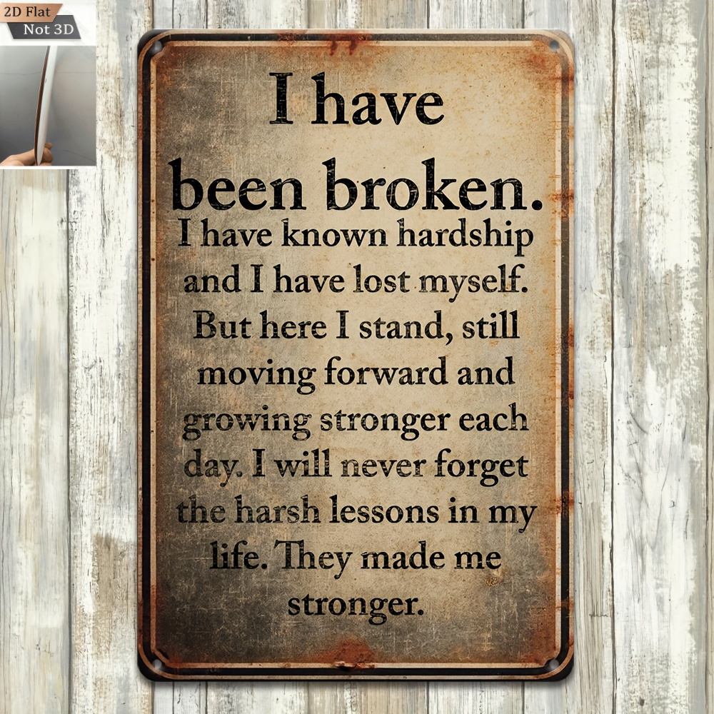 TEMU 2d Flat, Wood Vintage Wooden Wall Hanging Sign - Suitable For Garage, For Man Cave, Office Decor With Motivational Phrases, Rustic Farmhouse