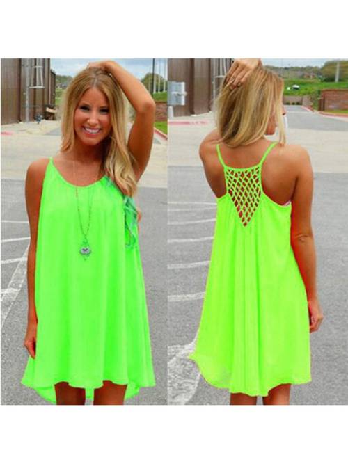elegant backless chiffon maxi dress with mesh panel for women