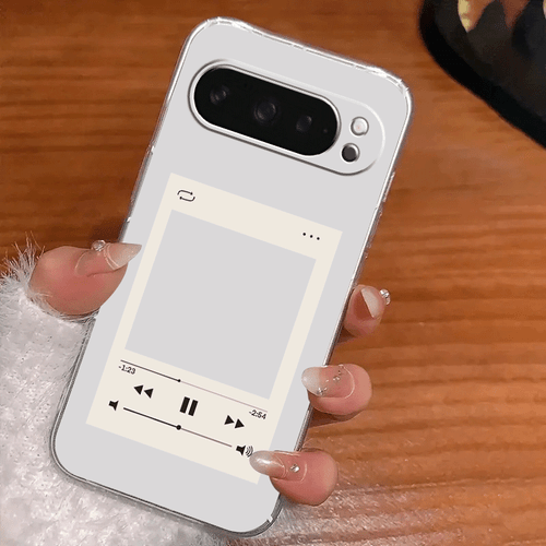 item picture phone case simple music player phone case suitable for google pixel 6 6a 7 7a 8 8a 8pro 9 9pro cartoon transparent full coverage phone case simple and stylish shockproof soft shell protective cover creative