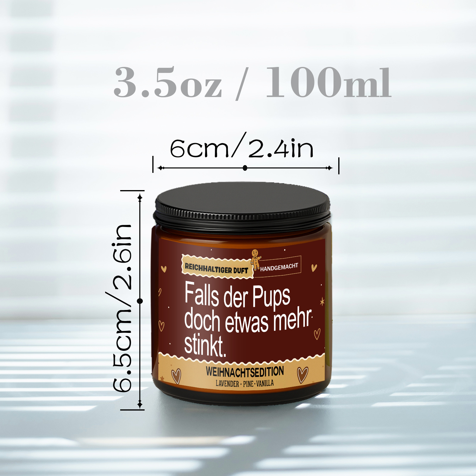TEMU 1pc German Humor Christmas Candle Advent Calendar 2025 - "if Smell Stronger" Scented Soy/beeswax Wax, 24- Countdown (dec 1-25), Funny Holiday