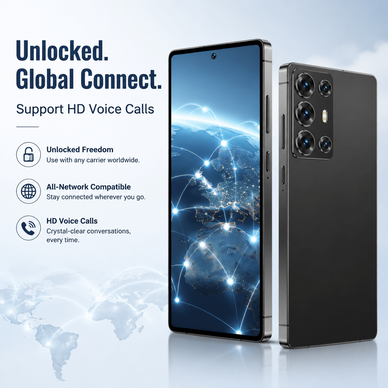 smooth gaming experience unlocked phone with 4gb 64gb large memory provides responsive control and stable performance   with 6 8 inch hd screen   facial unlock and complete additions Product details 2