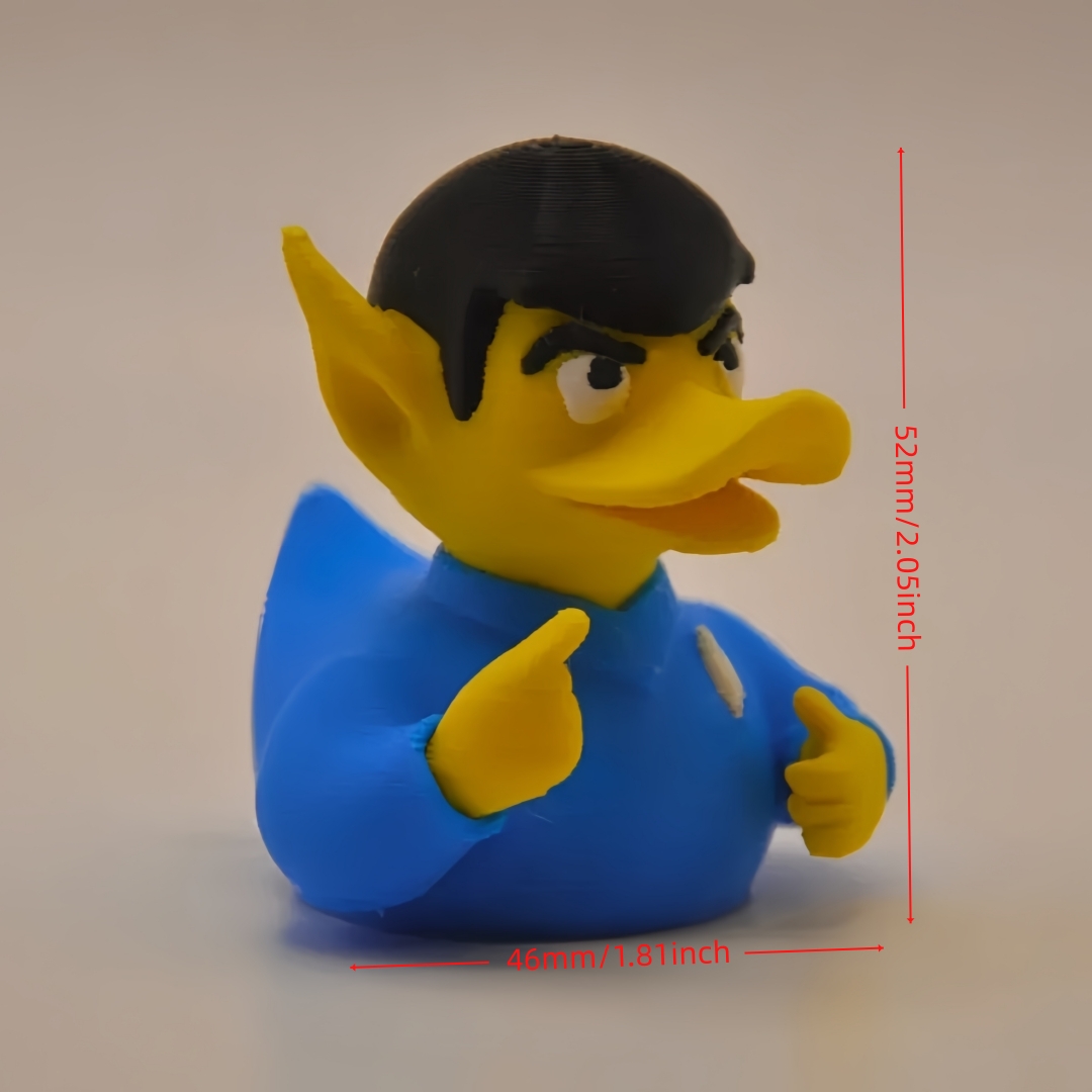 TEMU 3d Printed Whimsical Yellow Duck Figurine In Outfit With Thumbs- Up, Decorative Accent| Perfect For Home Decor Enthusiasts, Desk Decoration, Gift For Fans Of Unique 3d Prints& Quirky Collectibles