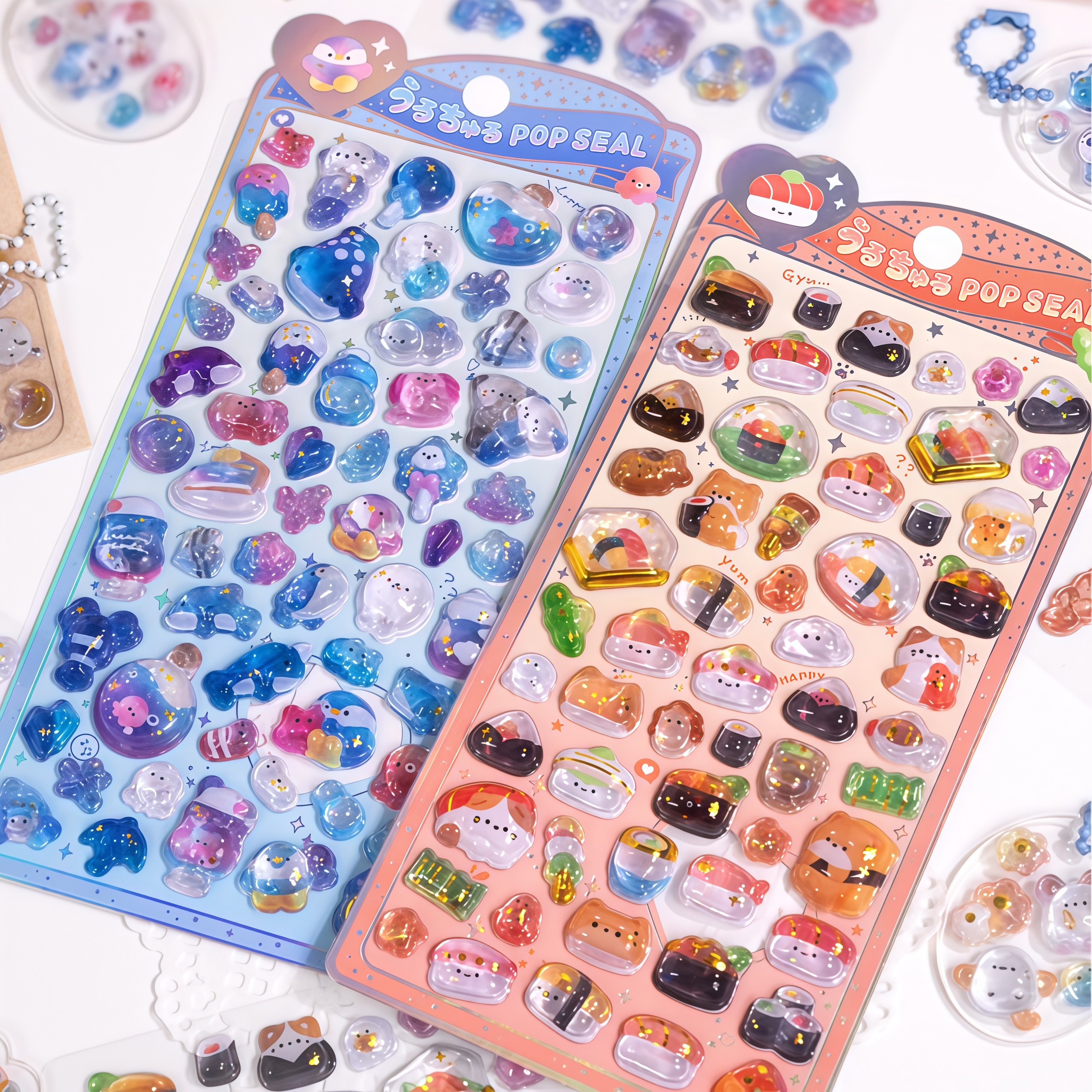 1pc of cute 3d embossed stickers featuring adorable animals   and a rabbit in   dynamic poses suitable for creative decoration on phone cases water cups calendars