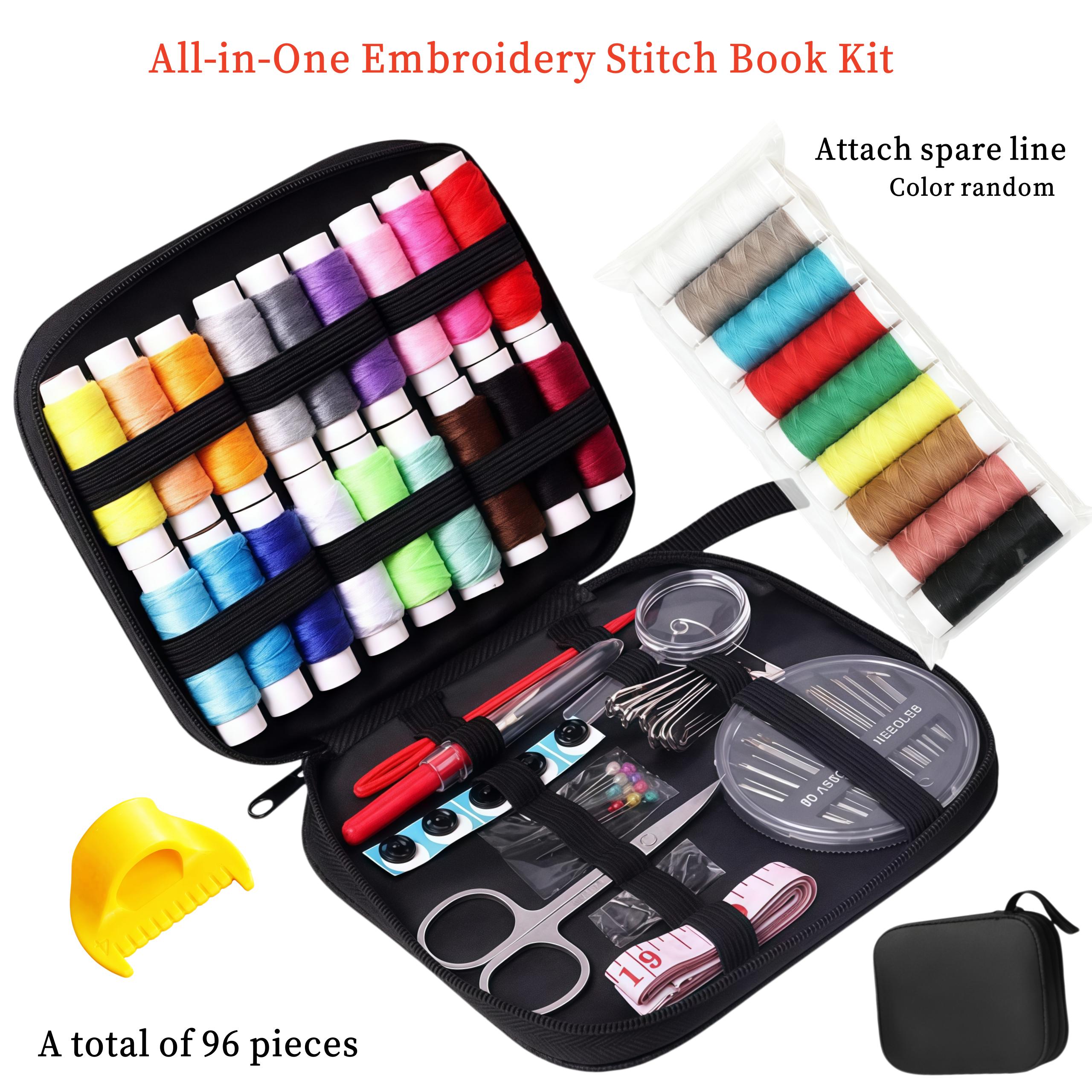 Upgraded 96pcs Sewing Tool Set with Large Embroidery Manual