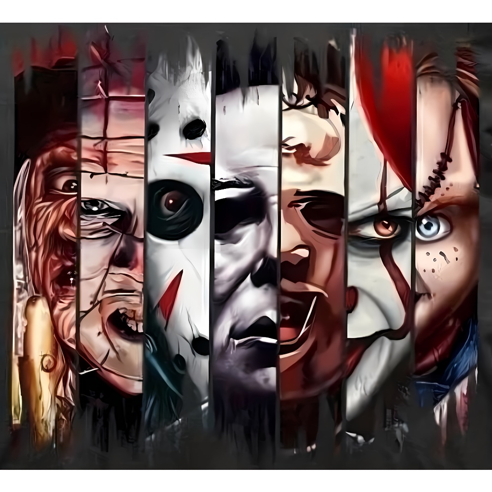 diamond painting   kit including horror character very suitable for adults and beginners very suitable for home wall decoration 1pc 5d   square diamond painting