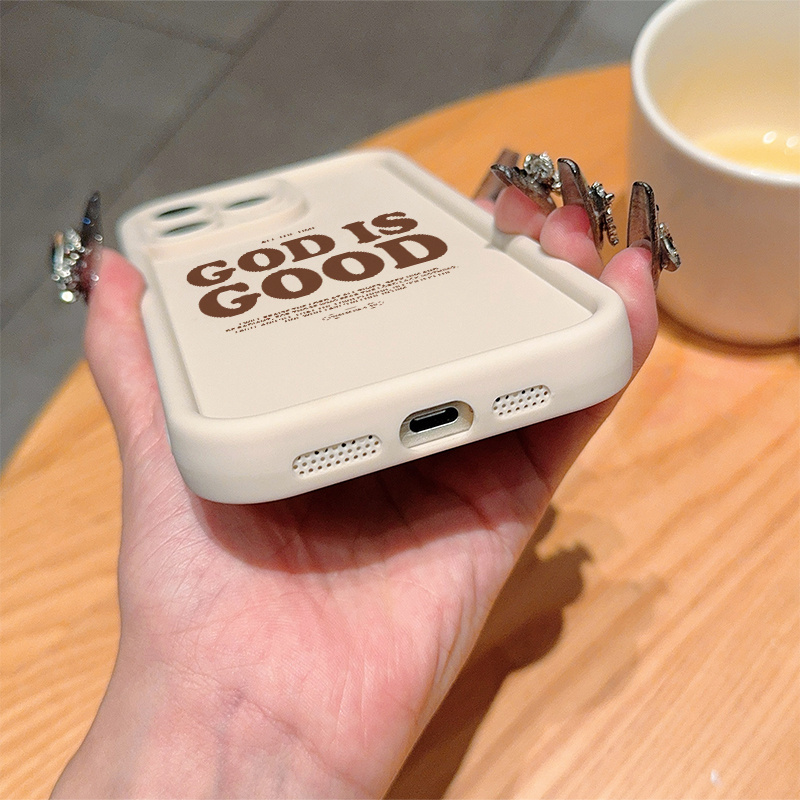 Gaozhu Antique White Simple Creative Divine Language Design TPU Shockproof Case for Apple iPhone 6/7/8/X/Xs/XR/XS Max/11/12/13/14/15/16 Pro Max