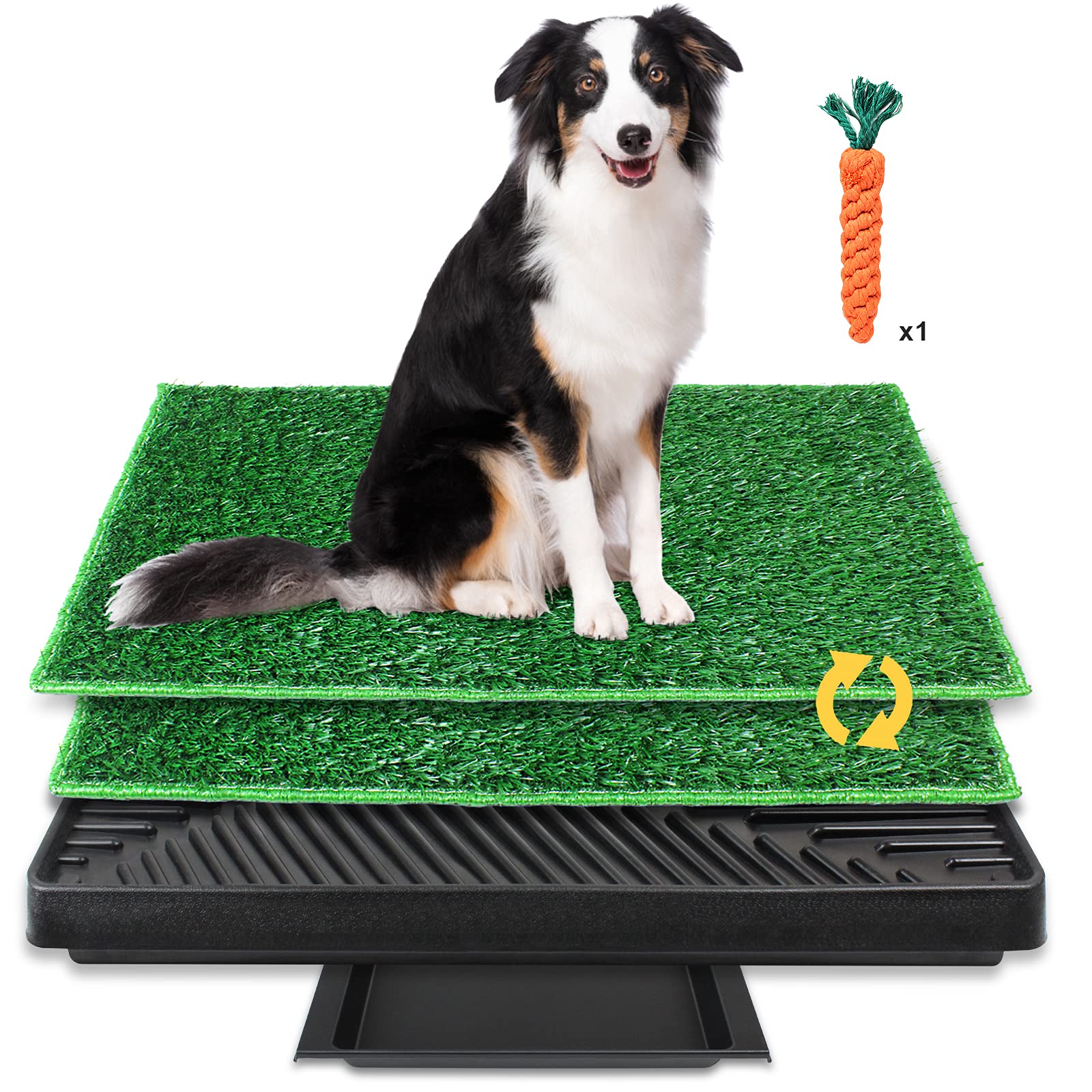 Dog Bathroom Measuring 65 X 52 Cm, Puppy Potty With Synthetic Grass, Canine Restroom