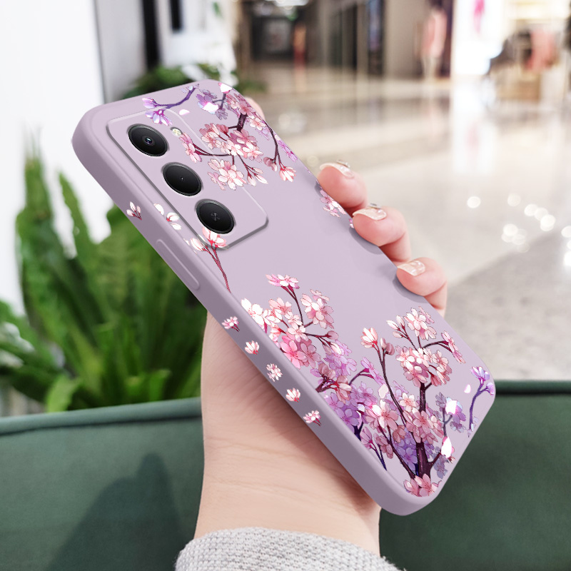 TEMU Funda para Teléfono - Funda Blossom para Redmi 15 15C 5G 4G, Cubierta Anticaídas, Carcasa Blanda