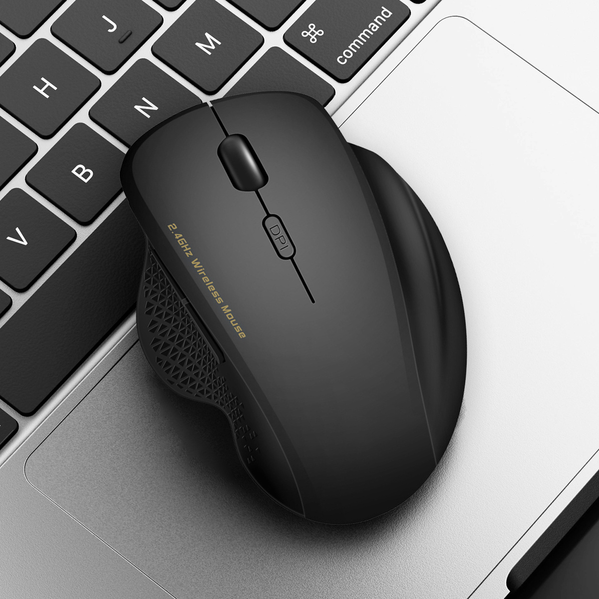Wireless Mouse, 2.4G USB Computer Mouse, Ergonomic Optical Mouse, 6 Buttons, Plug and Play, Long Life, Portable Mouse for PC, Laptop, MAC, Chromebook, CONGDI
