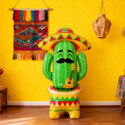 1pc 61 inch standing large base flowerpot cactus shaped balloon atmosphere decoration gift prop indoor outdoor room decor replica