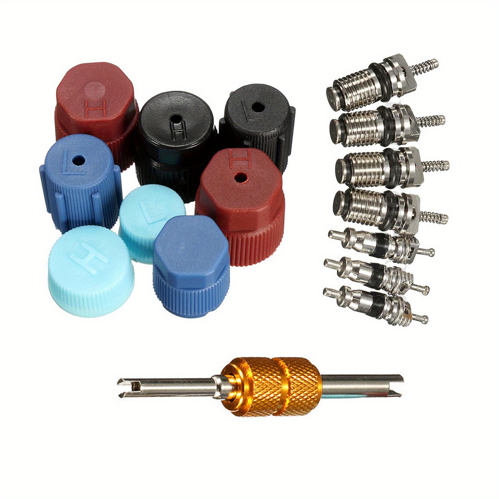 TEMU Santech Universal Air Conditioning System Cover And Valve Core Quick Sealing Kit