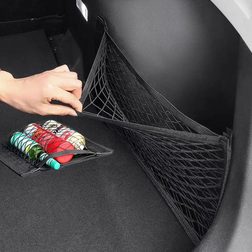 E-shop Upgrade Auto-Organizer für Sitzlehne – Elastische Mesh-Aufbewahrungstasche mit großen | Kofferraum-Organizer-Netz für Stauraum & Ordnung |