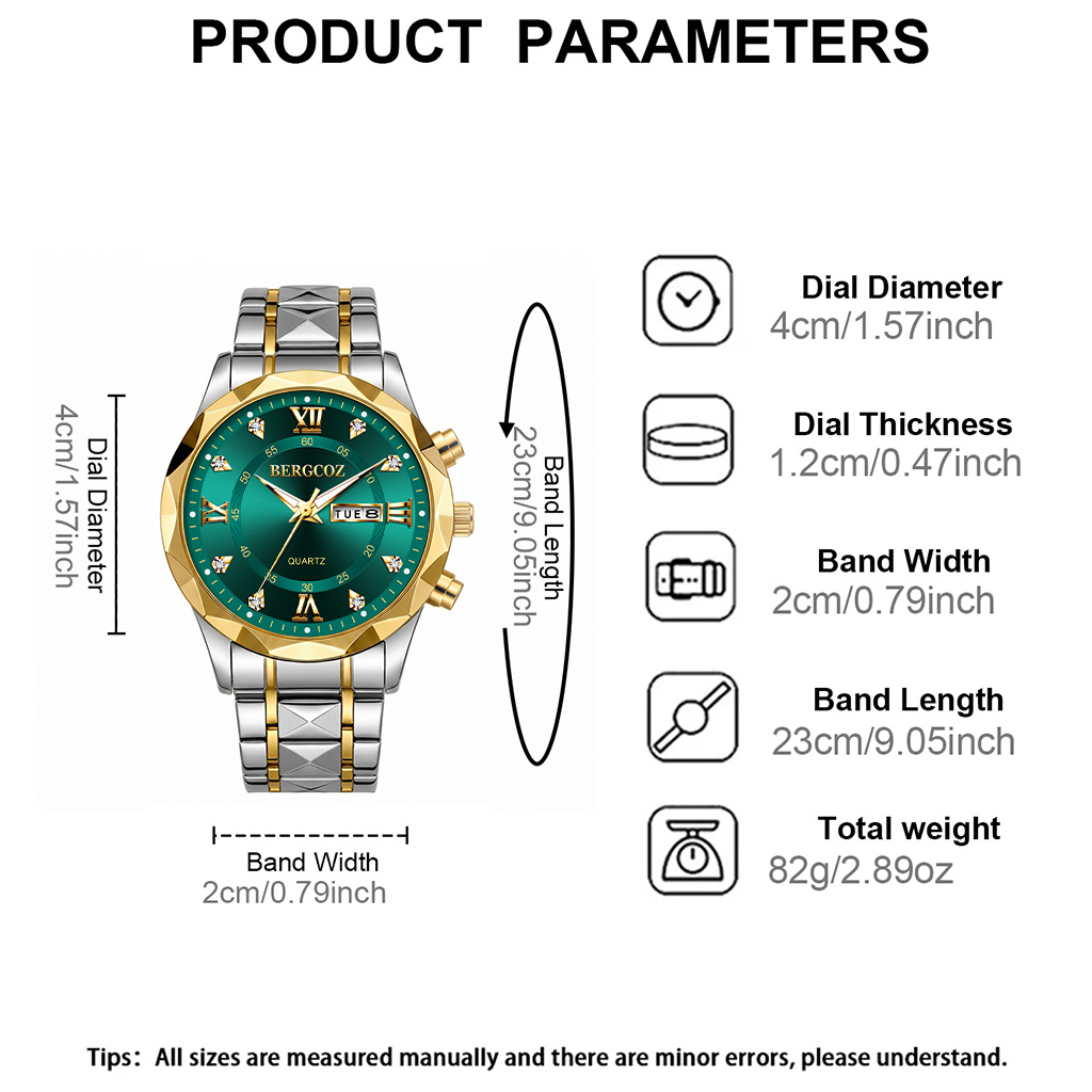 Men's Alloy Business Casual Watch with Silicone Strap