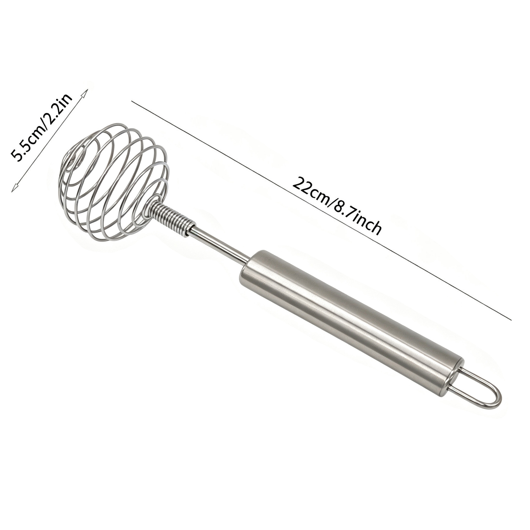 TEMU Handheld Egg Beater, Manual Whisk For Whipping Egg And Cream, Small Mixing Tool For Baking, Mini Egg Beater For Smooth Batters And Sauces,