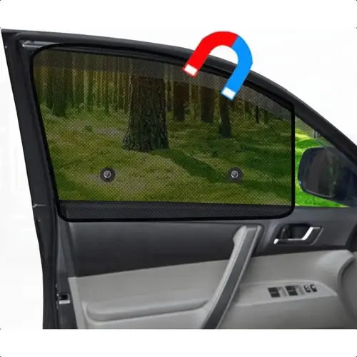 car window shades magnetic 2pcs universal car window screen mesh side window sun shade automotive window sunshades for driver passenger front seat 2pcs