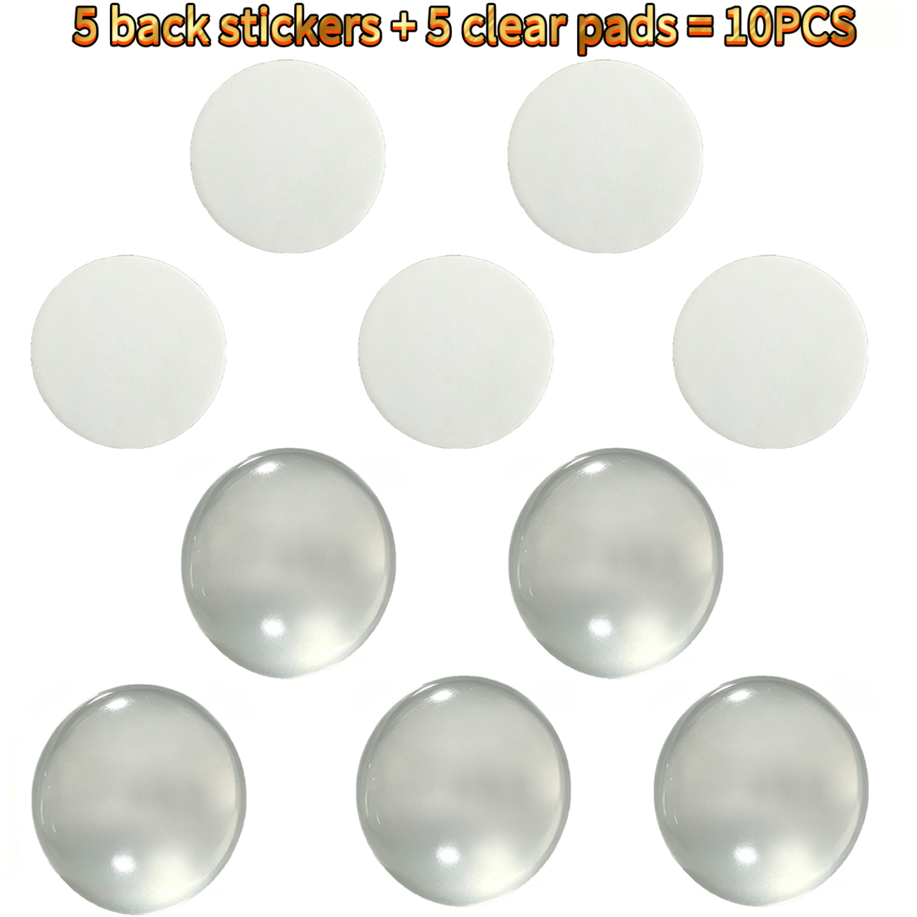 TEMU 10pcs Transparent Adhesive Anti-collision Pads, Which Can Help Reduce Noise To The Maximum , Suitable For Home And Office Use, Protect Walls, ,