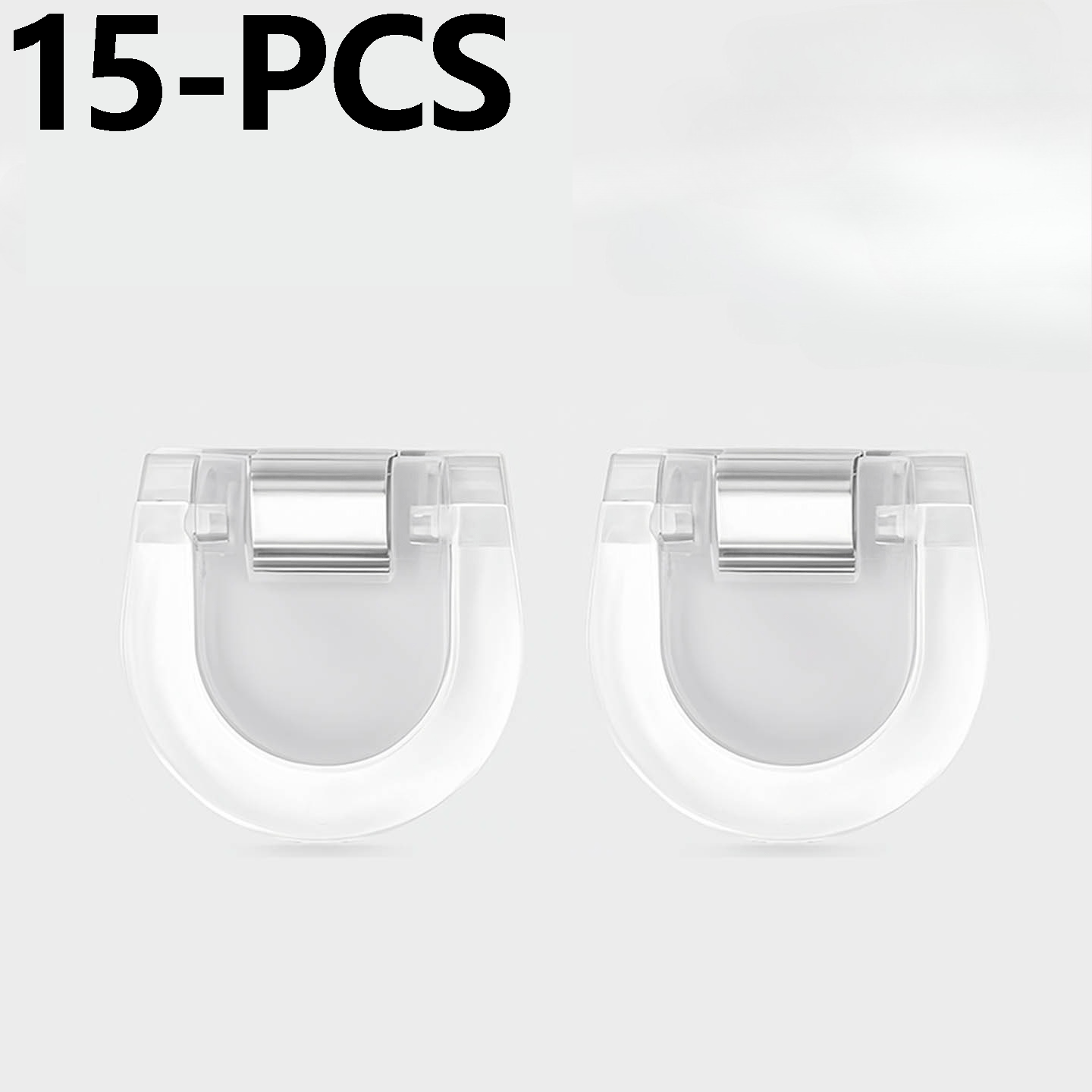 TEMU 15pcs Clear Invisible Pant Cuff Clips, Adjustable Non-slip Trousers Holders For Jeans Wide Leg Pants, Transparent Plastic Hem Grippers
