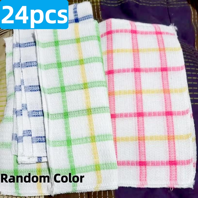 TEMU 24pcs Kitchen Dishcloths, Soft And Absorbent Cloths, Household Cleaning Tools, Reusable And Durable Kitchen Cloths, Home And Wedding Decorations