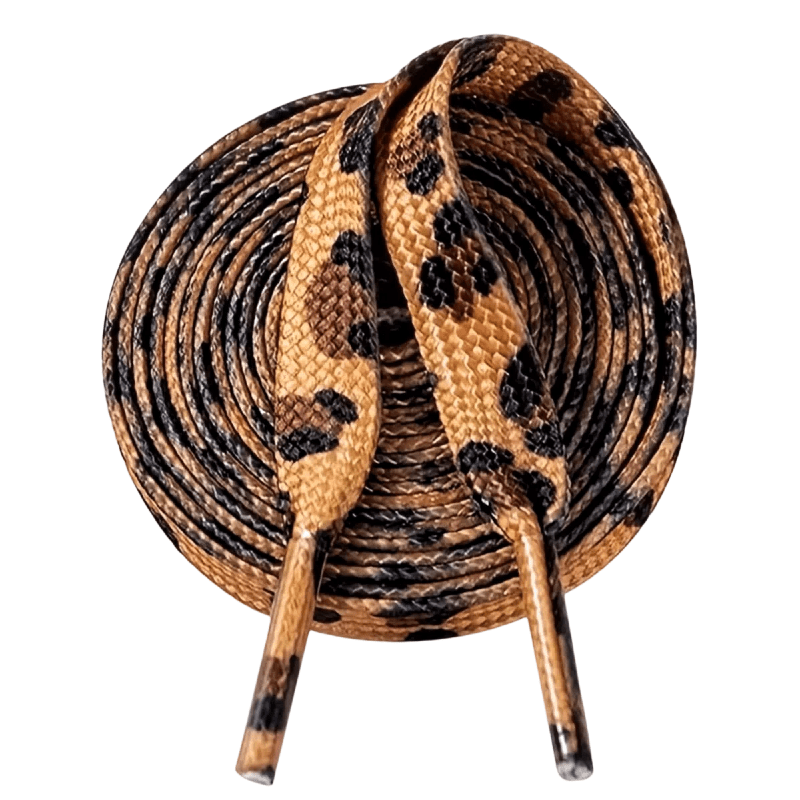 TEMU Leopard And Snake Print Personalized Shoelaces, Trendy Retro Flat Shoelaces, Suitable For Canvas Shoes, Sneakers, And Sports Shoes. Niche Design